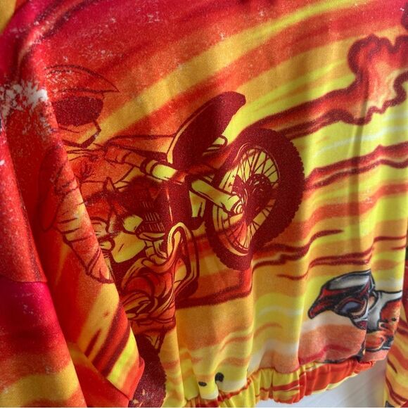 Adika Y2K Vibrant Graphic Crop Jacket - Picture 8 of 10